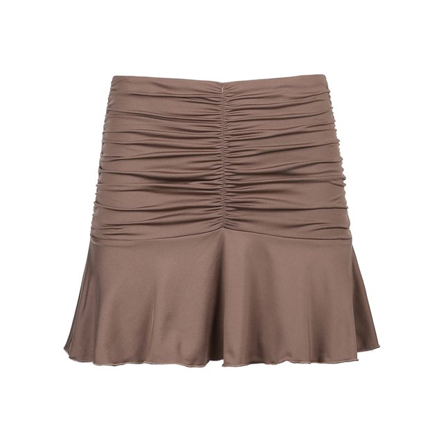 ZAXARRA Sleeveless Strappy Crop Tops Matching with High Waist Pleated Skirt