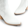 thumbnail image 4 of DREAM PAIRS Botas Vaqueras para Mujer de Pantorrilla Ancha, Cowboy Boots Mujer de Hasta Las Rodilla Con Tacón, 4 of 5