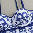 thumbnail image 5 of Women's Normal Swimwear One Piece Monokini Swimsuit Tummy Control Open Back Printing Flower Strap Vacation Fashion Bathing Suits, 5 of 5
