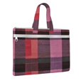 thumbnail image 2 of Handbag File Bag 15×10.6in Large Capacity Double Pocket Designed For Work Travel Travel Shopping Palevioletred Buffalo Plaid Check Tartan Scotland_4, 2 of 8