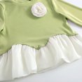 thumbnail image 6 of Spazoro Girls 2PC Outfit Sets, Fall Round Neck Long Sleeve Elastic Waist Matching Casual Clothing for Daily Wear Green Size 2-3T, 6 of 9