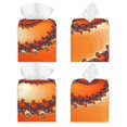 thumbnail image 2 of Fotbe Orange Rotating Porta Pañuelos Decorativo de Cuero, Caja Cuadrada Moderna para Pañuelos Faciales, Organizador y Dispensador 5x5x5'', 2 of 7