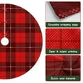 thumbnail image 6 of 30 Inch Christmas Tree Skirt – Velvet Plush Tree Mat, Soft Thickened Polyester with Red Ties, Single-Sided Printing, Available in 30in/36in/48in, Perfect for Holiday Xmas Tree Decoration, 6 of 7
