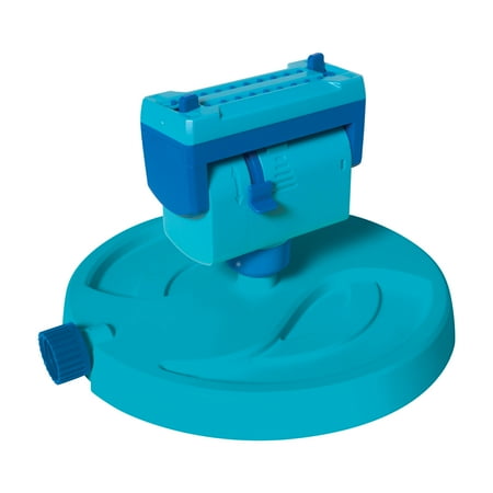 - Aqua Joe AJ-OSPR20 20-Nozzle Max Coverage Adjustable Gear Driven Oscillating Sprinkler on Sled Base