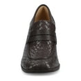 thumbnail image 6 of Journee Womens Malleah Loafer Style Stacked Heel Pumps, Widths Available, 6 of 10