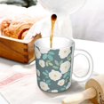thumbnail image 3 of Disketp Flower Large Coffee Mug with Handle Tea Cup Novelty Coffee Cup for Men Women Office Work, 3 of 6