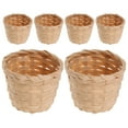 thumbnail image 1 of Cesta de almacenamiento tejido de 6 piezas Cesta de bambú de bambú Sundries Cesta de canasta Contenedor de flores, 1 of 5