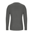 thumbnail image 4 of ZCFZJW Men's Crewneck Pullover Sweater Fall Lightweight Casual Waffle Textured T-Shirs Long Sleeve Cable Knit Sweater Tops Dark Gray XL, 4 of 5