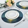 thumbnail image 2 of WOBOGO Moon Stars Oil Painting Pattern Round Placemats Set of 1 Heat Resistant Washable Kitchen Table Decorations 15.4in, 2 of 7