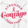 thumbnail image 2 of Breast Cancer Stronger & Courage Zip Hoodie Sweatshirt Women Brisco Brands S, 2 of 6