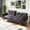 Dark Gray|75in, variant on Aukfa 75" Pillow Top Arm Futon Convertible Sofa Bed, Tufted Loveseat Sleeper Couch for Home Office, Linen, Black