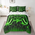 thumbnail image 2 of Castle Fairy Teens Video Game Bedding Comforter Set,Honeycomb Gamepads Queen Bedding Sets, 2 of 8