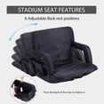 thumbnail image 4 of SPECSTAR Portable Reclining Stadium Seat Chairs for Bleachers with Padded Backrest and Adjustable Armrests, Set of 2, 4 of 7