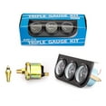 thumbnail image 6 of Triple Gauge,Mewmewcat Kit Meter Water Temperature Universal 12v Cars Pressure Meter Universal Oil Pressure Kit 2-inch(52mm) 3-in-1 Meter Universal 12v 3-in-1 Volt Meter Oil/volt/water 2 Oil, 6 of 6