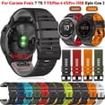 thumbnail image 2 of Correas de reloj QuickFit de silicona de repuesto de 26 22MM para Garmin Fenix 7X 7 6X 6 Pro 5 5X Epix 2 pulsera de reloj inteligente Tan Jianjun unisex, 2 of 2