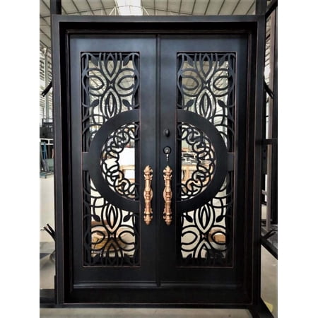 Hibashi Furniture Pride Kopa Iron Glass Double Door
