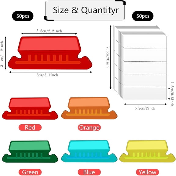 50 Pieces Hanging File Folder Labels for Hanging File Folder Labels A