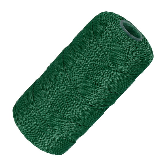 Uxcell Nylon String Cord 1.5mm x 218 Yards Macrame Rope Braided Thread Twine for Jewelry Making, Grass Green