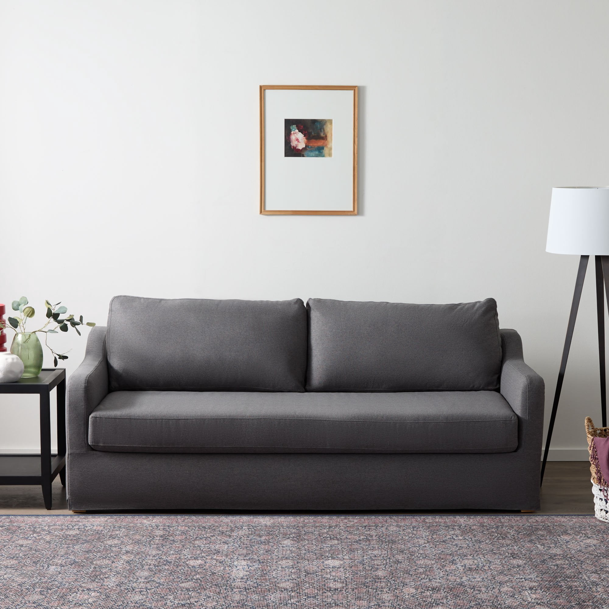 Mayview Alex Slipcover Sofa, Charcoal