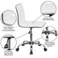 thumbnail image 6 of Scranton & Co Contemporary Vinyl Ribbed Office Chair in White/Chrome, 6 of 6