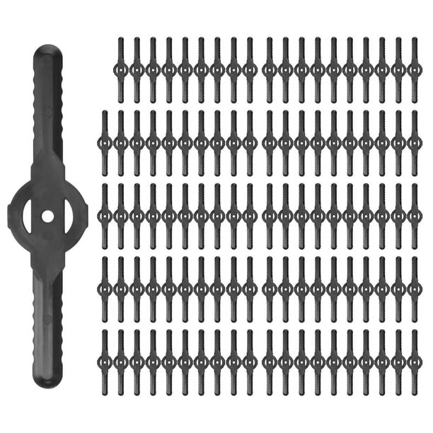 100 Piezas de Plástico Cortadora de Césped Cuchillas Cortadora de Césped Cortadora Inalámbrica Herramienta de Jardín Cortadora de Césped Accesorios