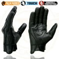 thumbnail image 6 of Milwaukee Leather MG7501 Men's Black Leather i-Touch Screen Compatible Gel Palm Motorcycle Gloves W/ Protective Knuckle 5X-Large, 6 of 9