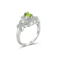 thumbnail image 3 of JewelersClub Peridot Ring Birthstone Jewelry – 0.50 Carat Peridot 0.925 Sterling Silver Ring Jewelry with White Diamond Accent – Gemstone Rings with Hypoallergenic 0.925 Sterling Silver Band, 3 of 4