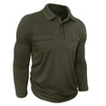 thumbnail image 3 of HOMADLES Men Polo T-Shirts with Pockets on Front Long Sleeve Casual Lapel Tee for Men Soft Stretch Golf Shirt B Army Green XL, 3 of 6