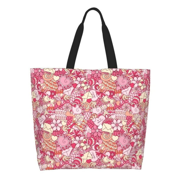 Balery Sweet Bolsa Tote Estilo Estético con Cremalleras, Bolsa de Hombro, Bolsa de Compras Grande y Plegable
