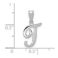 thumbnail image 4 of Auriga Fine Jewelry 14K White Gold Script Letter T Initial Pendant for Women, 4 of 6
