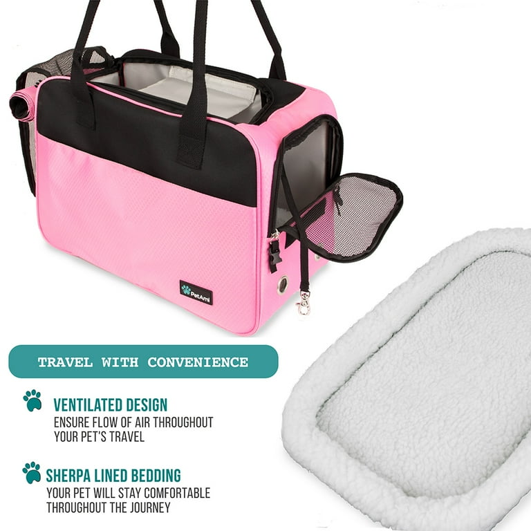 PETOTE Marlee 2 Bag Airline Approved Travel Dog Carrier — Pink