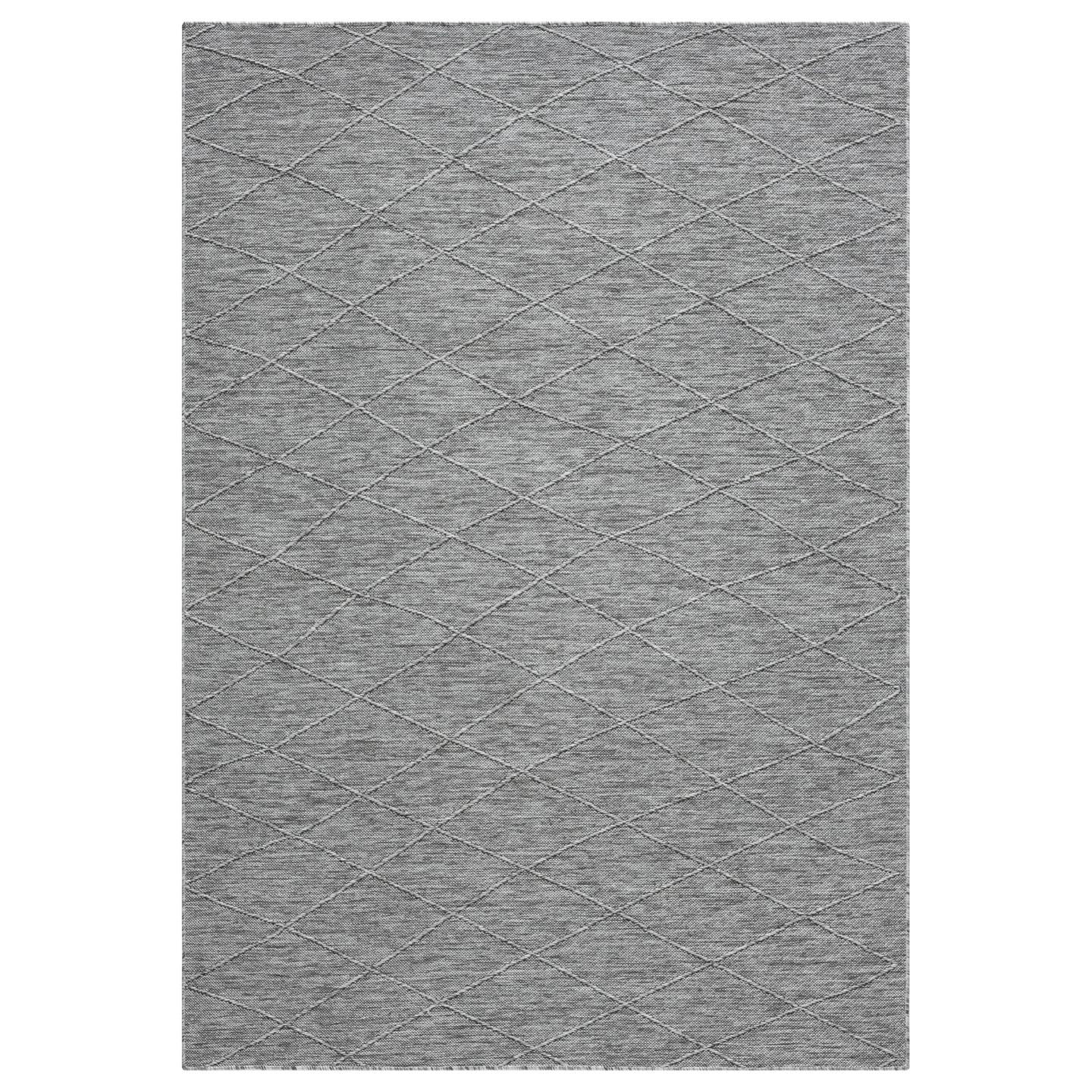 Luxe Weavers Non-Slip Washable Outdoor Gray 6x9 Area Rug, Modern Geometric Carpet