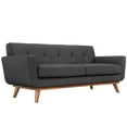 thumbnail image 3 of Modern Contemporary Living Room Armchair and Loveseat Sofa Set of Two Gray, 3 of 6