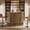 Brown, variant on Tribesigns 4-Tier L Shaped Bar Table, Fluted Counter Height Pub Table with Metal Footrest & Storage Shelves for Basement, Living Room (Black)