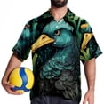 thumbnail image 4 of Platypus Men's Short Sleeve Spread Collar Beach Shirts Casual Printed Button Down Unisex Summer Tops, 4 of 6