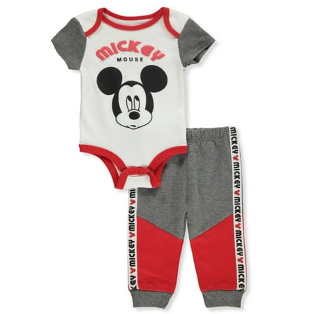 

Disney Mickey Mouse Baby Boys 2-Piece Joggers Set Outfit - white/multi 0 - 3 months (Newborn)