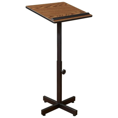 UPC: 0604747570200 | Oklahoma Sound Portable Presentation Adjustable Lectern Stand  Medium Oak
