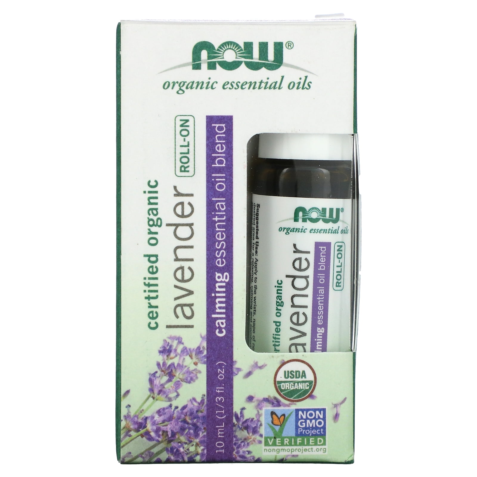 Now Foods Certified Organic Lavender Roll-On, 1/3 fl oz (10 ml)