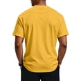 thumbnail image 5 of Men's Casual Henley Shirts Classic Button Short Sleeve T-Shirt Summer Basic Lightweight Tees Tops Beach Vacation Clothes Yellow 4XL, 5 of 6