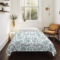 thumbnail image 4 of Teal Blue Green Tapestry for Bedroom Wall Hanging Tapestry, Vintage Farmhouse Boho Flower Leaf Ceiling Backdrop Tapestries Poster Blanket Wall Decor for Teens Room Living Room Dorm 59" x 90", 4 of 8
