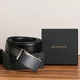 thumbnail image 3 of Sendefn Men's Leather Belt Automatic Ratchet Buckle Slide Belt for Dress Casual Trim to Fit with Gift Box, 3 of 7