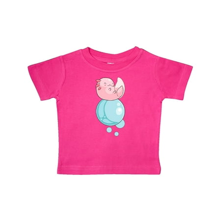 

Inktastic Cute Axolotl Sitting on a Bubble Gift Baby Boy or Baby Girl T-Shirt