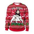 thumbnail image 2 of Suéter feo de Navidad con diseño de diosa de Papá Noel, sudadera tipo pulóver para hombres, mujeres, parejas, adultos, poliéster, fiesta, Navidad, 2 of 4