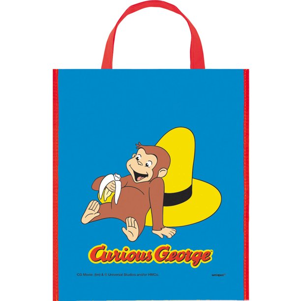 Package of 12 Large Plastic Curious Favor Bags, 13" x 11