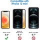 thumbnail image 2 of Case Compatible with iPhone 12 Mini 5.4-Inch, Shockproof Phone Bumper Cover, Anti-Scratch Clear Back (Red), 2 of 4