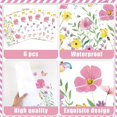 thumbnail image 3 of Spring Floral Butterfly Placemats Set of 6 Flower Summer Plastic Table Mats Wildflower Place Mats Washable Vinyl Rustic Holiday Table Decoration for Indoor Outdoor Party Kitchen Dining, 3 of 7