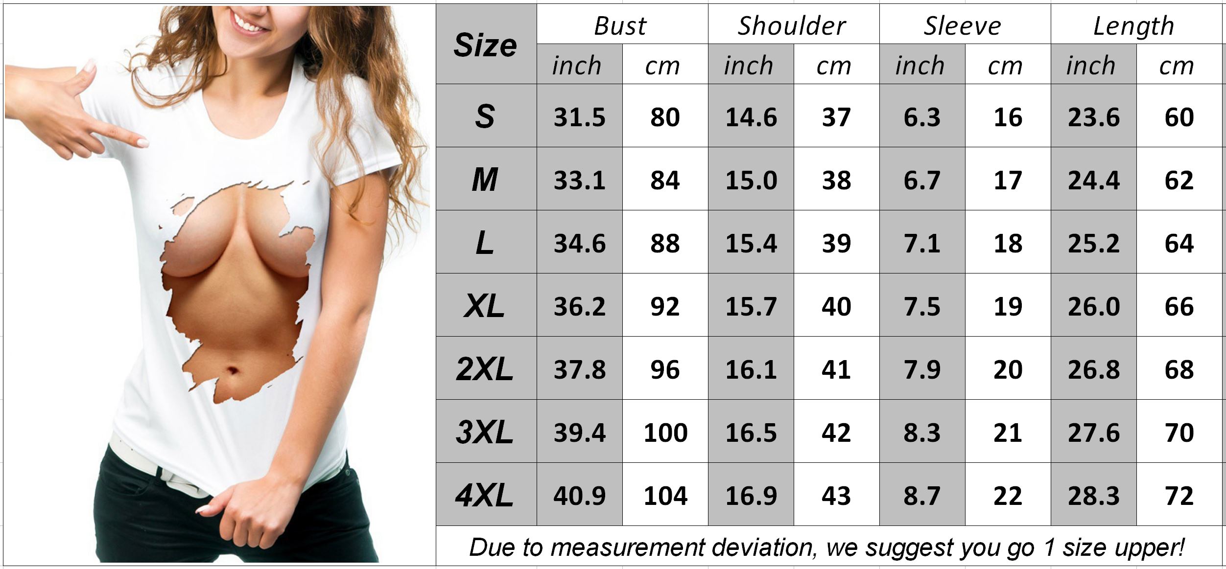 Womens Sexy Big Boobs Printed Short Sleeve Tee Shirt Tops Crew Neck Cute 3D  Boob Summer T Shirts Plus Size(A-M) - Walmart.com