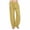 Gold, variant on oiangi Boho Pants for Women Summer Cotton Linen Trousers Drawstring Elastic Waist Beach Pant with Pockets Light Blue 2XL