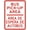 Warning Sign 2, variant on Bus Zone (Left Arrow) Aluminum Metal Sign - 8"x12" Warning Signage with Symbol, Indoor Outdoor Use, Traffic Decor