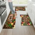 thumbnail image 5 of YIMEIS Christmas Lights Red Berries Fall Kitchen Mats Set of 2,Xmas Winter Seasonal Farmhouse Home Seasonal Decorations Rugs for Floor - 16''*24'' and 17''*47'' in, 5 of 10